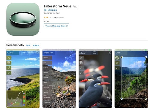 Filterstorm Neue best image editing app
