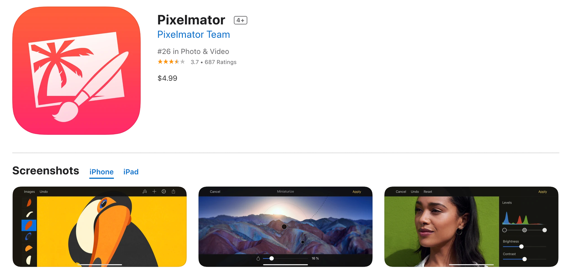 Pixelmator paid photo editor app