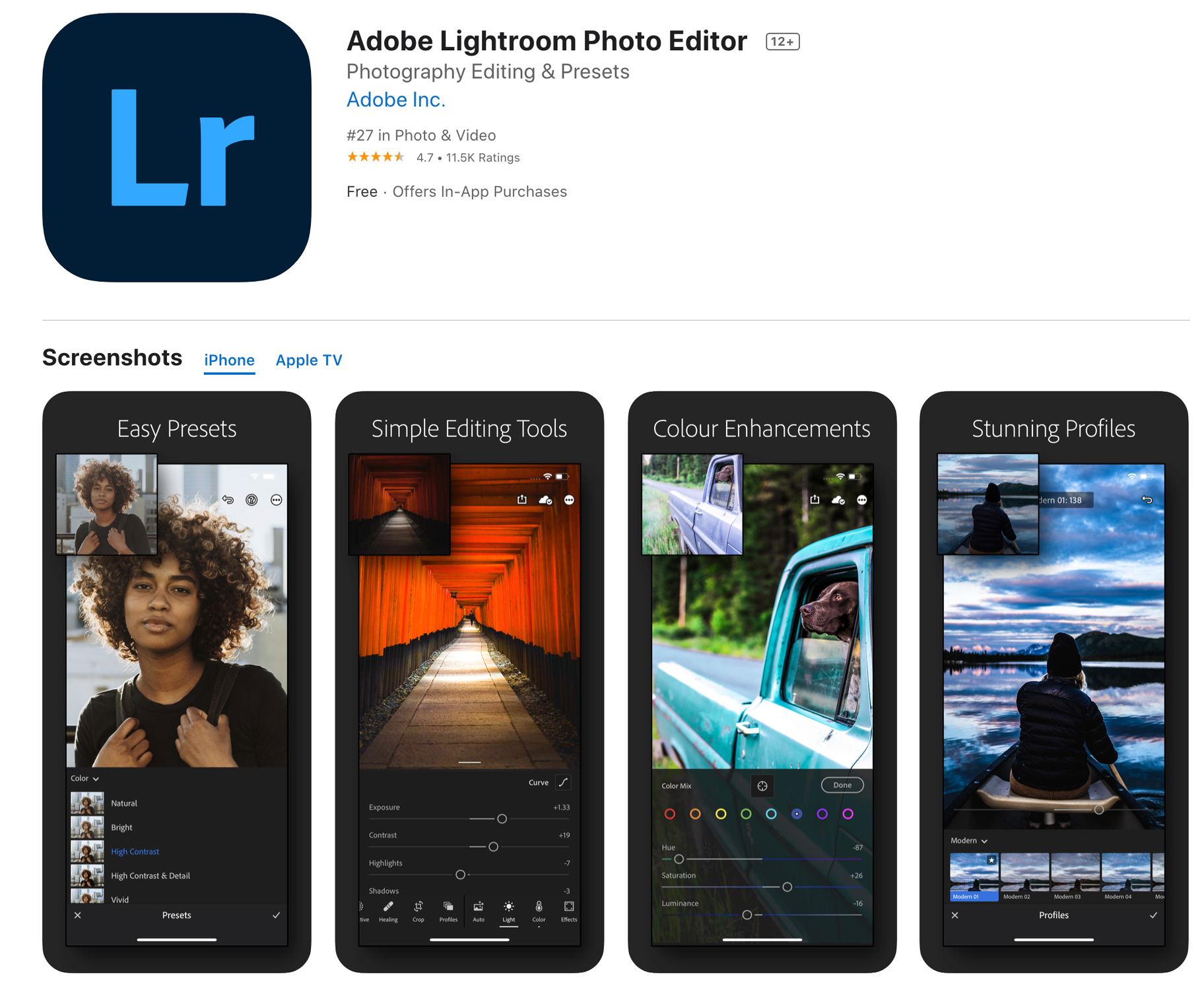 Adobe Lightroom Photo Editing App