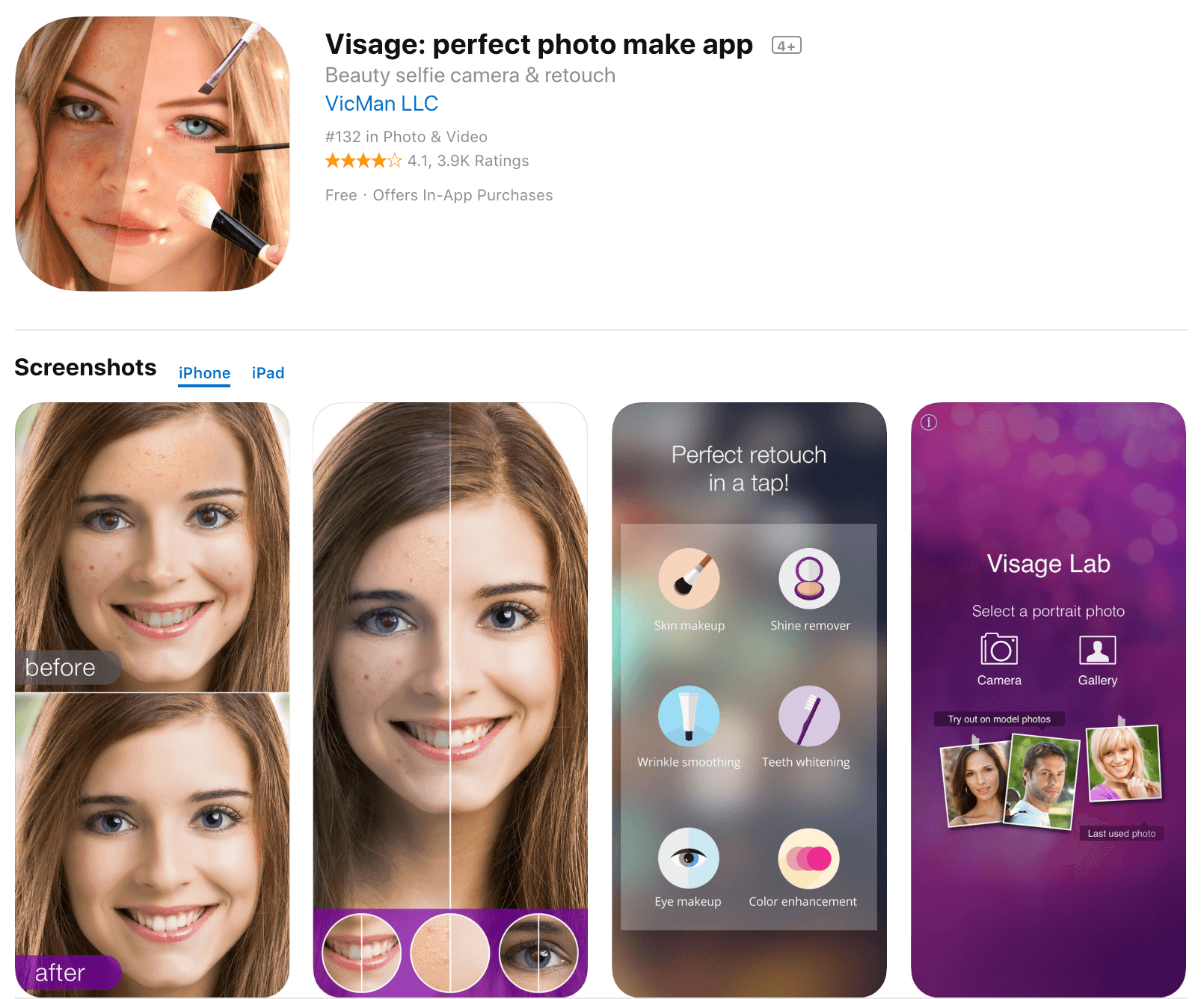 Visage Photo Editor App