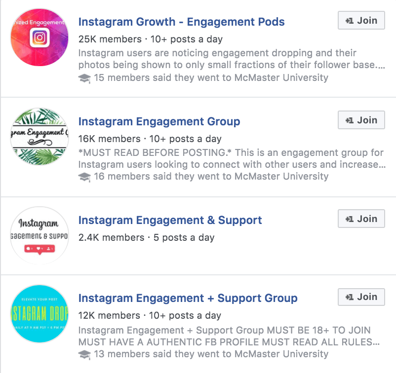 engagement groups to gain followers on Instagram